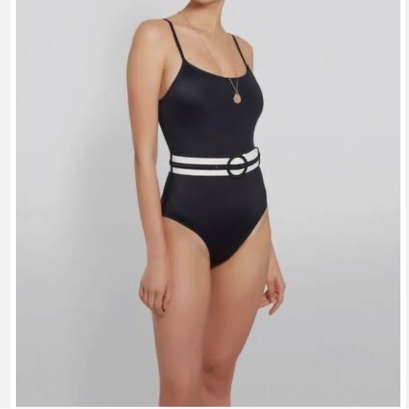 NWT ANTHRO SOLID & STRIPED the Nina belted black size XS - Picture 9 of 16